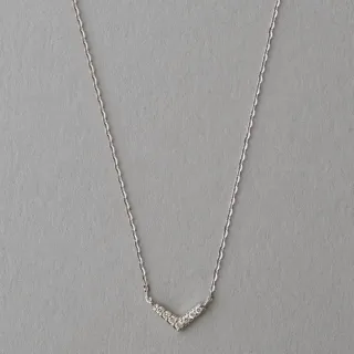 【ete】K10WG 層疊閃耀I字鑽石項鍊(白金色) 歷史價格詳細信息