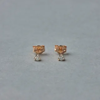 【ete】K10MPG 簡約方圈形單耳環(粉霧金色) 歷史價格詳細信息