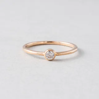 【ete】K18 經典單鑽包鑲鑽石手鍊-0.10ct(金色 玫瑰金色) 歷史價格詳細信息