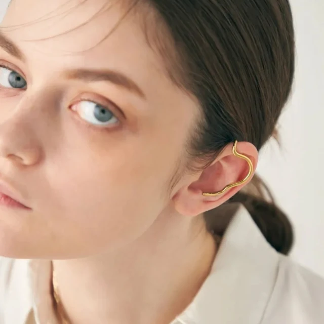 【ete】簡約摩登綿延耳釦(鉑金色 金色 米金色) 歷史價格詳細信息