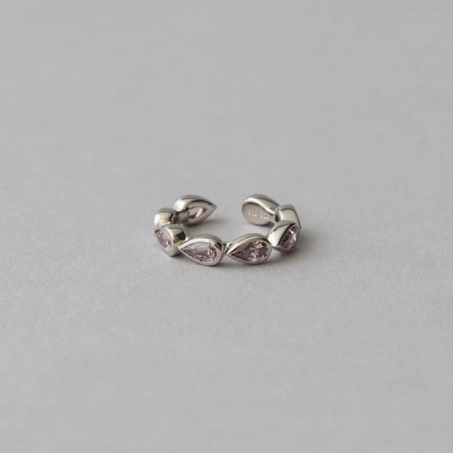 【ete】Ring Cuff 個性方磚人造寶石耳釦戒指(金色 鉑金色) 歷史價格詳細信息