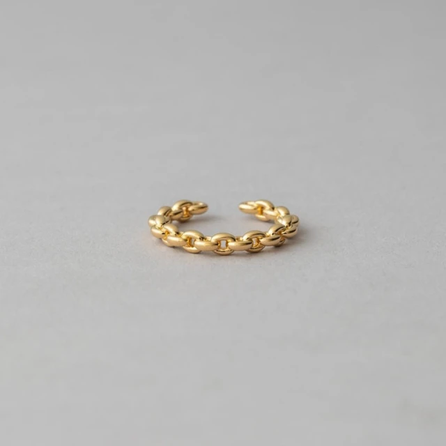 【ete】圓圈交錯簡約C型夾式耳環(金色) 歷史價格詳細信息