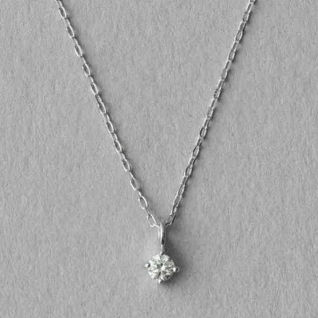 【ete】K10WG 層疊閃耀I字鑽石項鍊(白金色) 歷史價格詳細信息