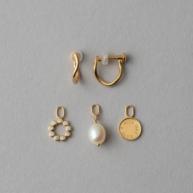 【ete】自然花瓣圈形耳環(粉霧金色) 歷史價格詳細信息