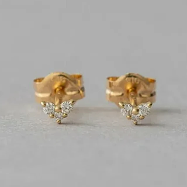 【ete】K10YG 小巧雙珍珠/鑽石耳環(金色) 歷史價格詳細信息