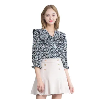 【Iris Girls 艾莉詩】浪漫層次和葉上衣-2色(31102) 歷史價格詳細信息