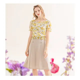 【IRIS 艾莉詩】水彩暈染印花方領上衣(32160) 價格比較,價格查詢,歷史價格詳細信息