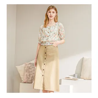 【IRIS 艾莉詩】水彩暈染印花方領上衣(32160) 歷史價格詳細信息