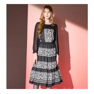 【IRIS 艾莉詩】摩登剪影蕾絲拼接上衣-2色(36128) 歷史價格詳細信息