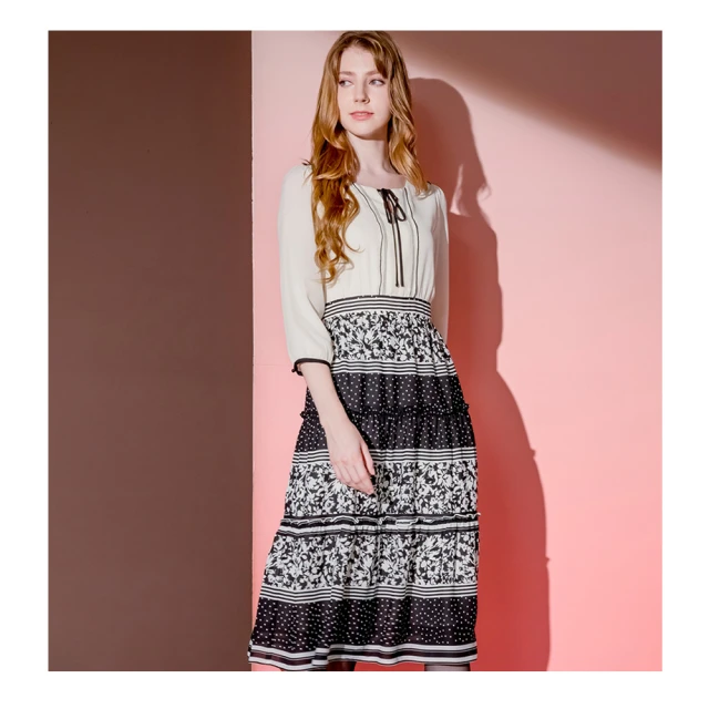 【IRIS 艾莉詩】摩登剪影蕾絲拼接上衣-2色(36128) 歷史價格詳細信息