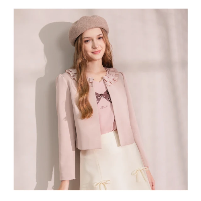 【IRIS 艾莉詩】薔薇花呢刺繡親膚棉質上衣-2色(26946) 歷史價格詳細信息