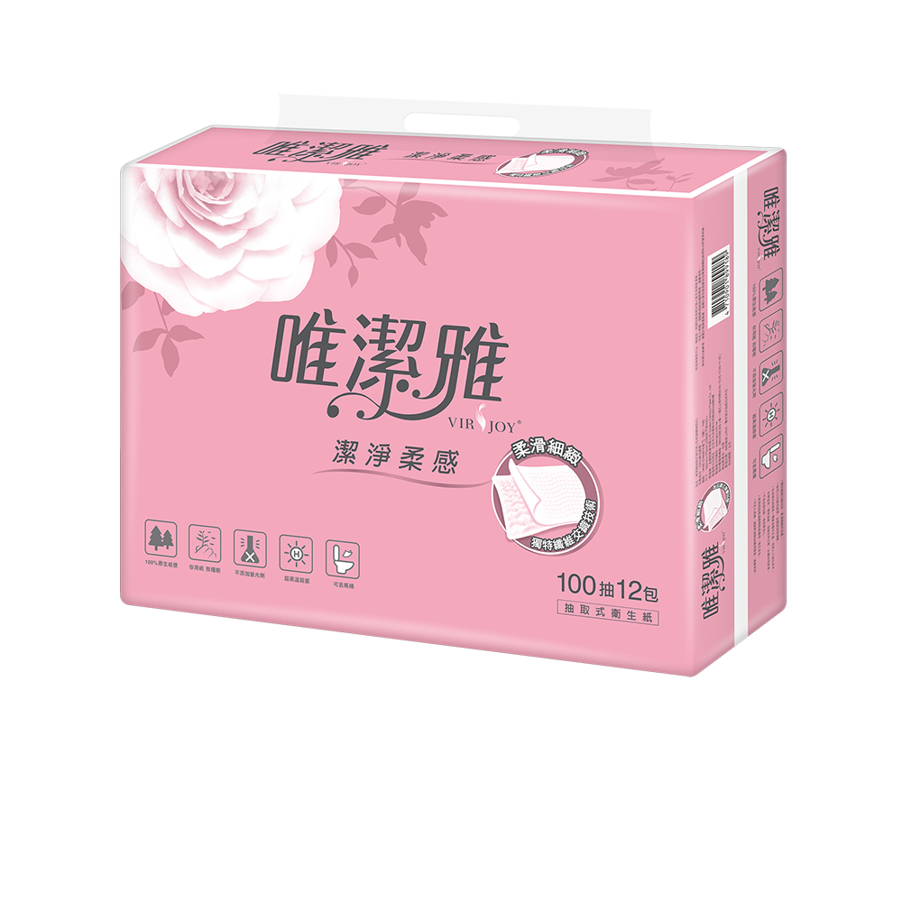 唯潔雅潔淨柔感抽取式衛生紙100抽12包6袋    神腦生活 歷史價格詳細信息