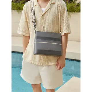 側背包 黑色拼接麻灰斜紋造型包包【NZC34】 歷史價格詳細信息