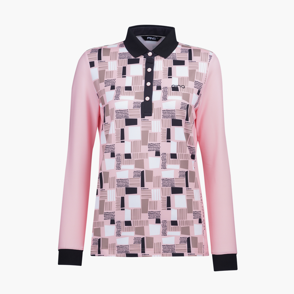 【PING】女款GOLF印花圖騰短袖POLO衫-白(吸濕排汗/抗UV/高爾夫球衫/RA22108-87) 歷史價格詳細信息