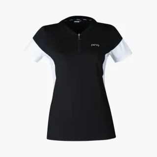 【PING】女款立領斜條印花短袖GOLF POLO衫-黃(吸濕排汗/抗UV/高爾夫球衫/RA21119-33) 歷史價格詳細信息