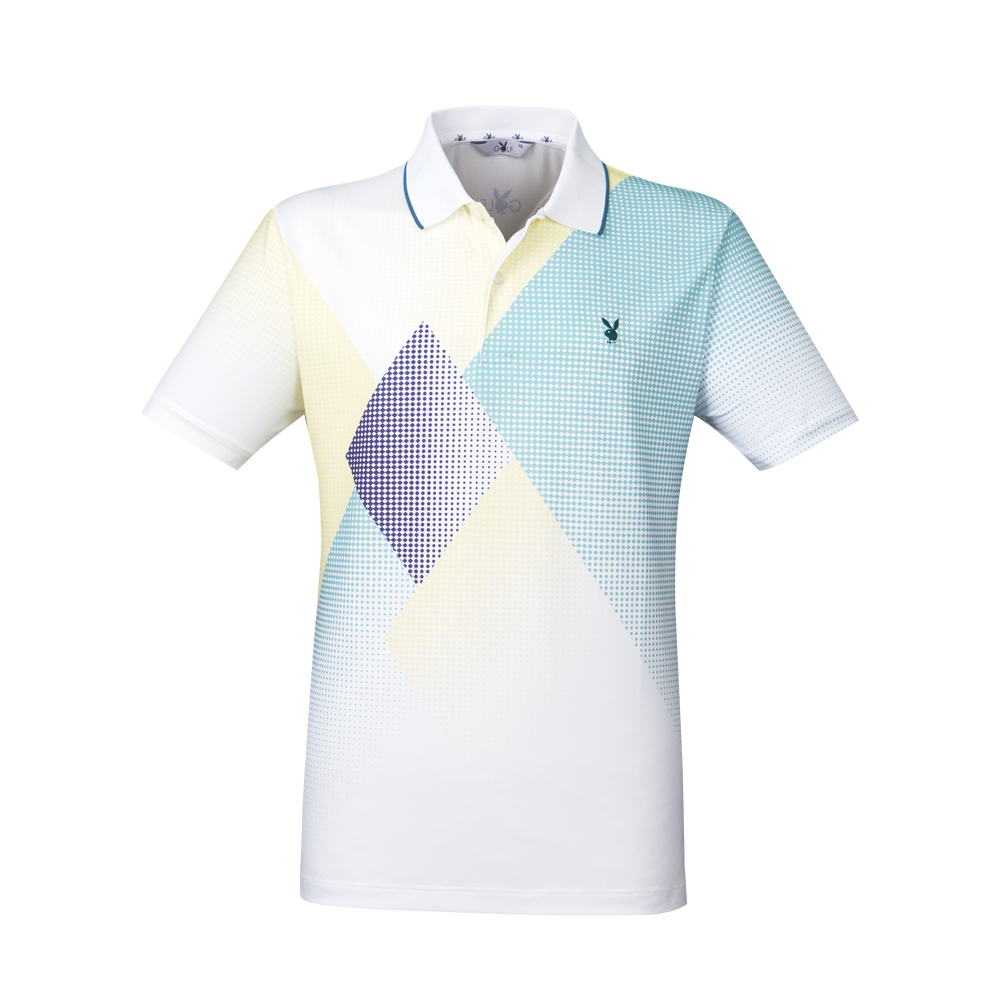 【PLAYBOY GOLF】男款細三角休閒口袋短袖POLO衫-藍(吸濕排汗/高爾夫球衫/AA23106-56) 歷史價格詳細信息