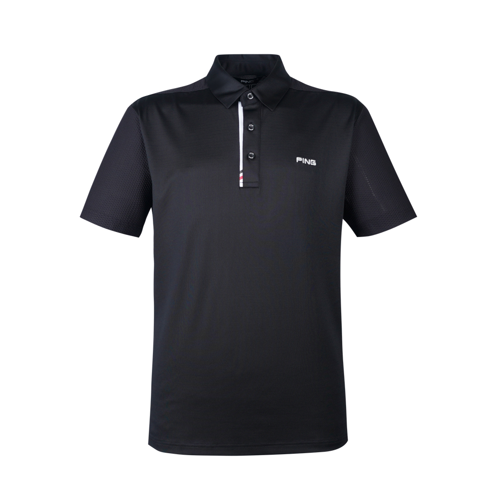 【PING】男款英文字母緹花短袖POLO衫-黑(涼感/GOLF/高爾夫球衫/PA22118-88) 歷史價格詳細信息