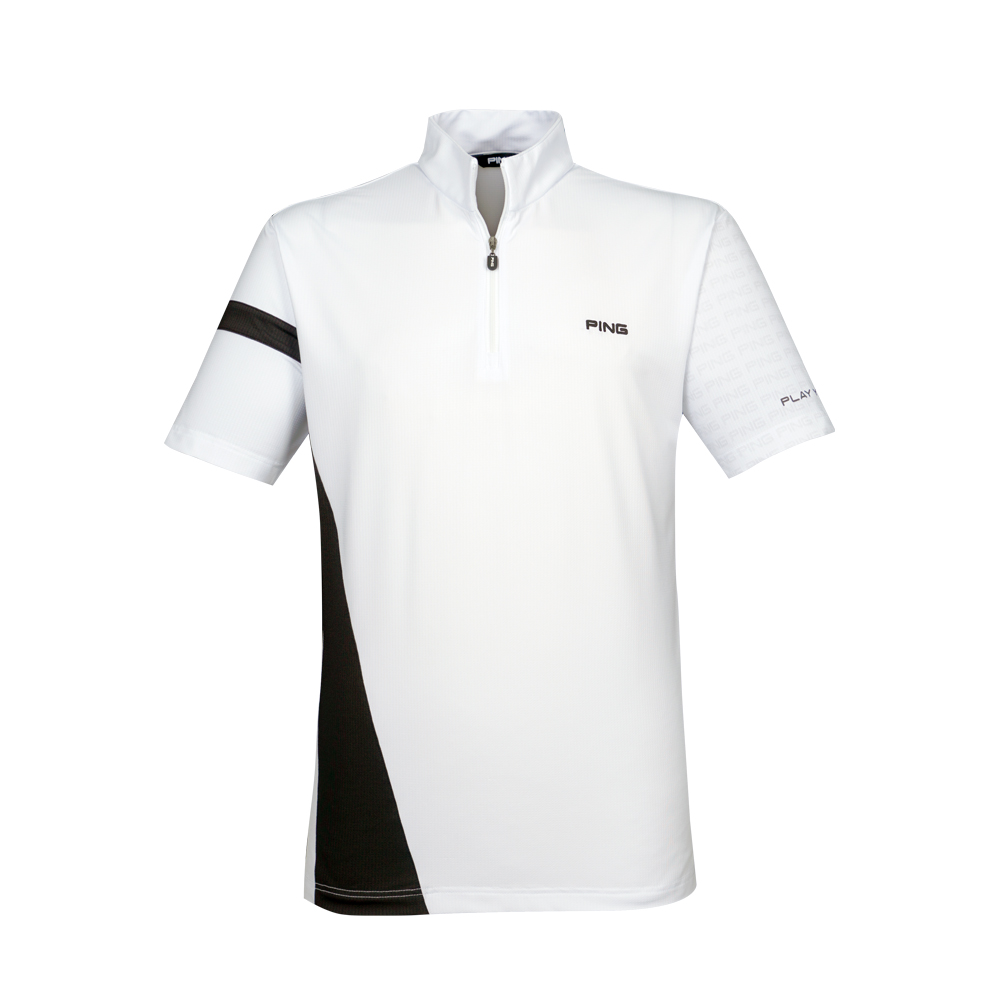 【PING】男款英文字母緹花短袖POLO衫-黑(涼感/GOLF/高爾夫球衫/PA22118-88) 歷史價格詳細信息