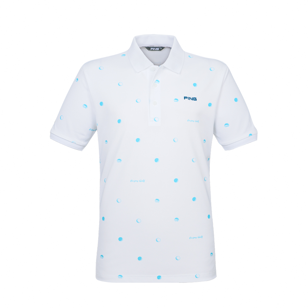 【PING】男款英文字母緹花短袖POLO衫-黑(涼感/GOLF/高爾夫球衫/PA22118-88) 歷史價格詳細信息