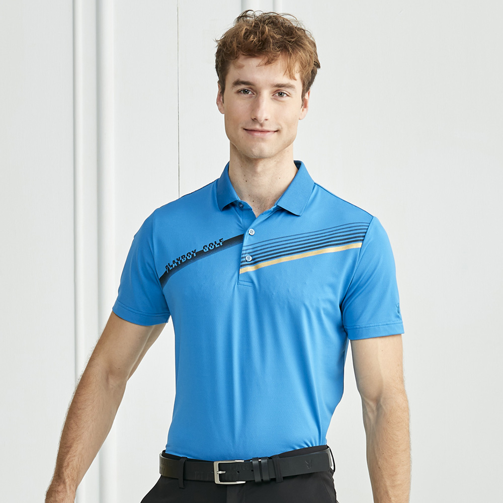 【PLAYBOY GOLF】男款印花防風防潑水抗UV高爾夫薄背心-灰藍(AB24101-83) 歷史價格詳細信息