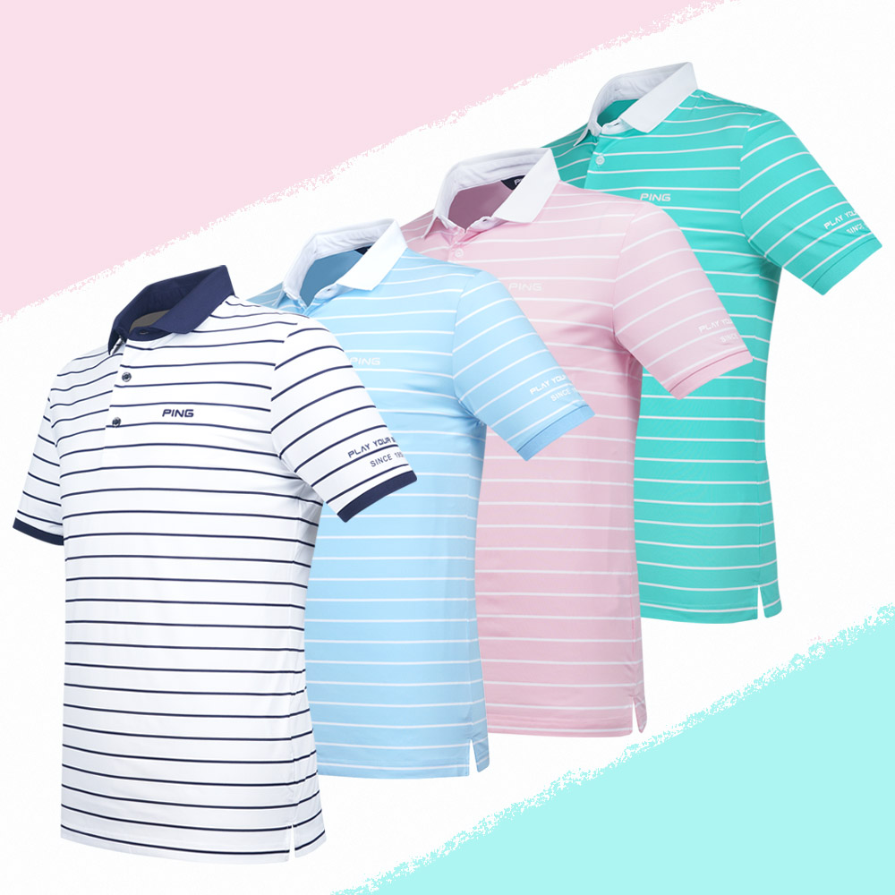【PING】男款橫條雙色剪接吸濕排汗短袖POLO衫-亮橘(GOLF/高爾夫球衫/PA17116-25) 歷史價格詳細信息
