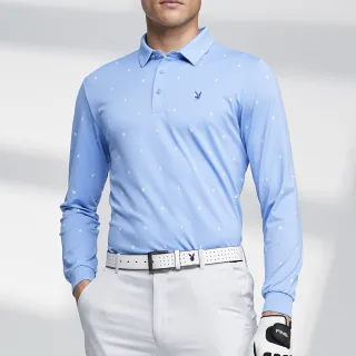 【PLAYBOY GOLF】男款LOGO圖騰高彈性薄外套-深藍(高爾夫/AC23102-58) 歷史價格詳細信息