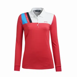 【PING】女款單面緹花吸濕排汗高爾夫立領短袖上衣-橘(GOLF/高爾夫球衫/RA24118-26) 歷史價格詳細信息