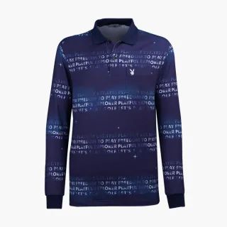【PLAYBOY GOLF】男款印花防風防潑水抗UV高爾夫薄背心-灰藍(AB24101-83) 歷史價格詳細信息