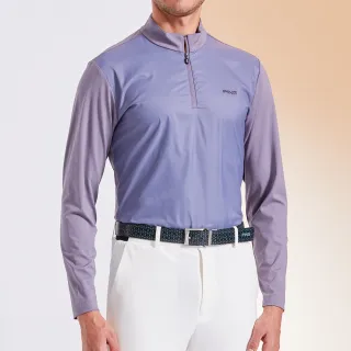 【PING】男款素面剪接抗UV長袖立領上衣-白(吸濕排汗/蓄熱保暖/GOLF/高爾夫球衫/PA24223-73) 歷史價格詳細信息