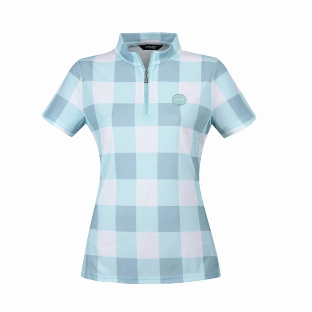 【PING】女款格紋短袖GOLF POLO衫-白(吸濕排汗/抗UV/高爾夫球衫/RA21109-87) 歷史價格詳細信息