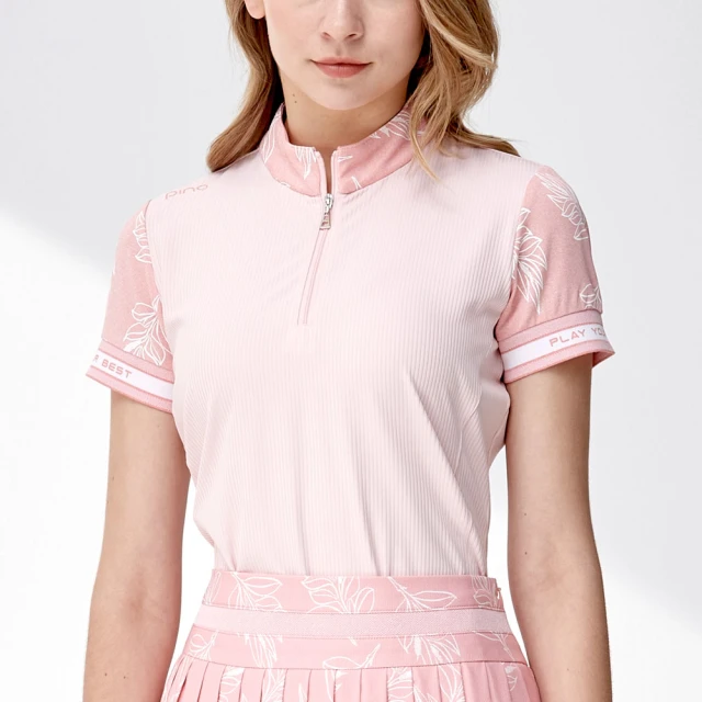 【PING】女款葉子印花高彈性百褶短裙-粉橘(吸濕排汗/高彈性/GOLF/高爾夫短裙/RD24110-23) 歷史價格詳細信息