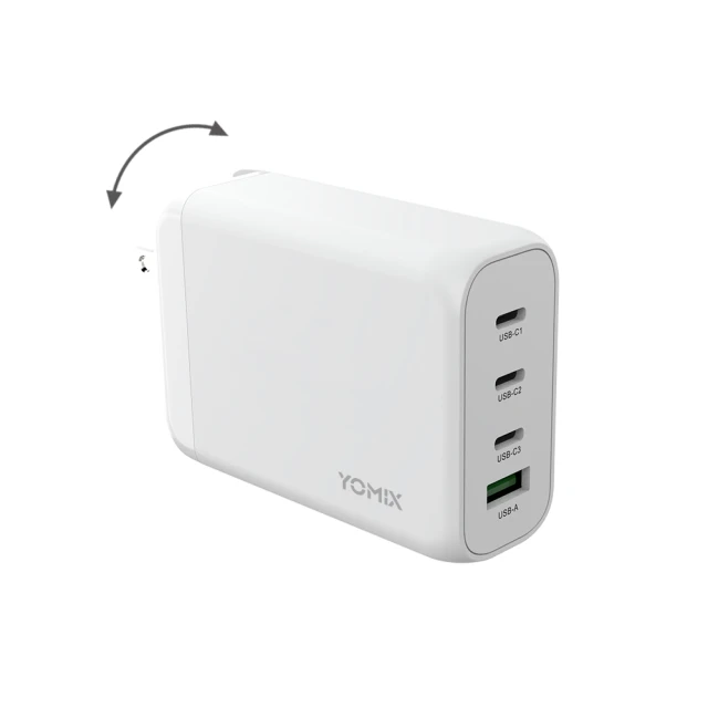 【YOMIX 優迷】130W GaN氮化鎵USB-C PD/QC四孔快充充電器/電競筆電快充 歷史價格詳細信息