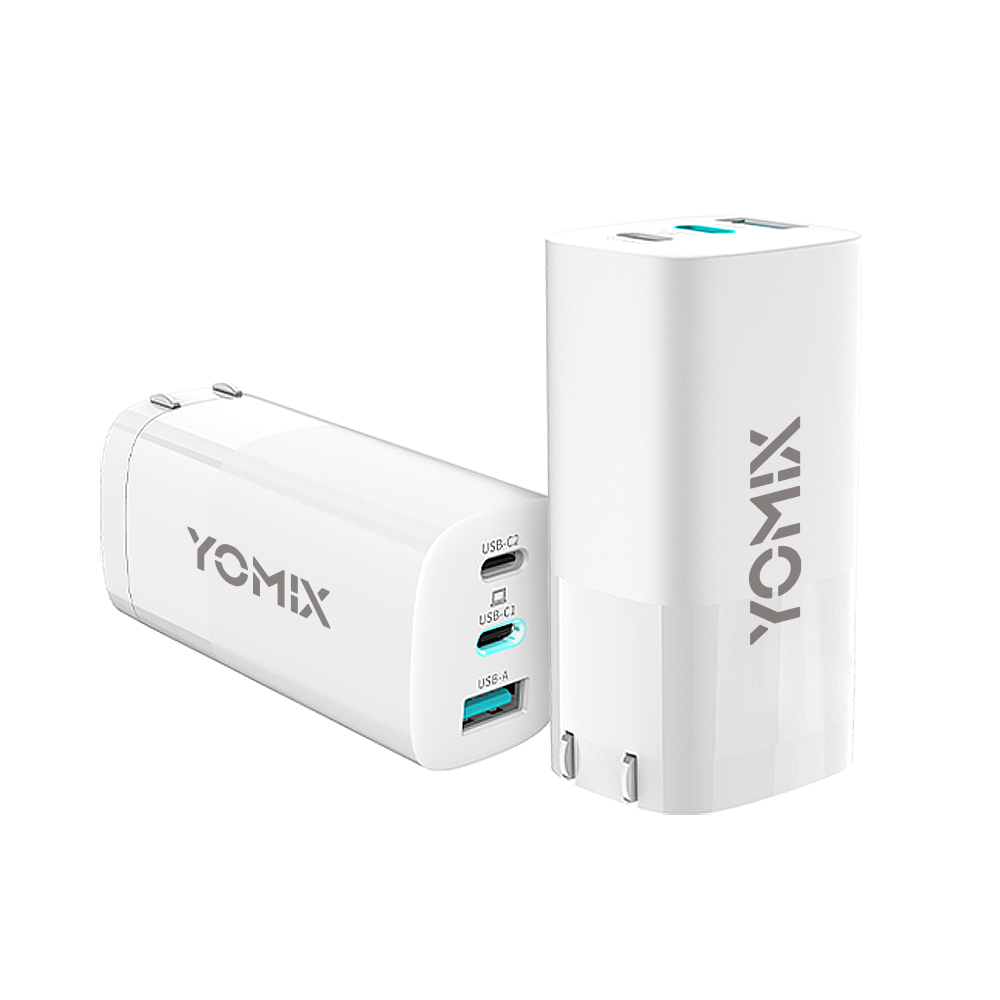 【YOMIX 優迷】65W GaN氮化鎵PD三孔快充充電器/筆電快充+C to C 60W編織充電線2M(支援iphone15快充) 歷史價格詳細信息