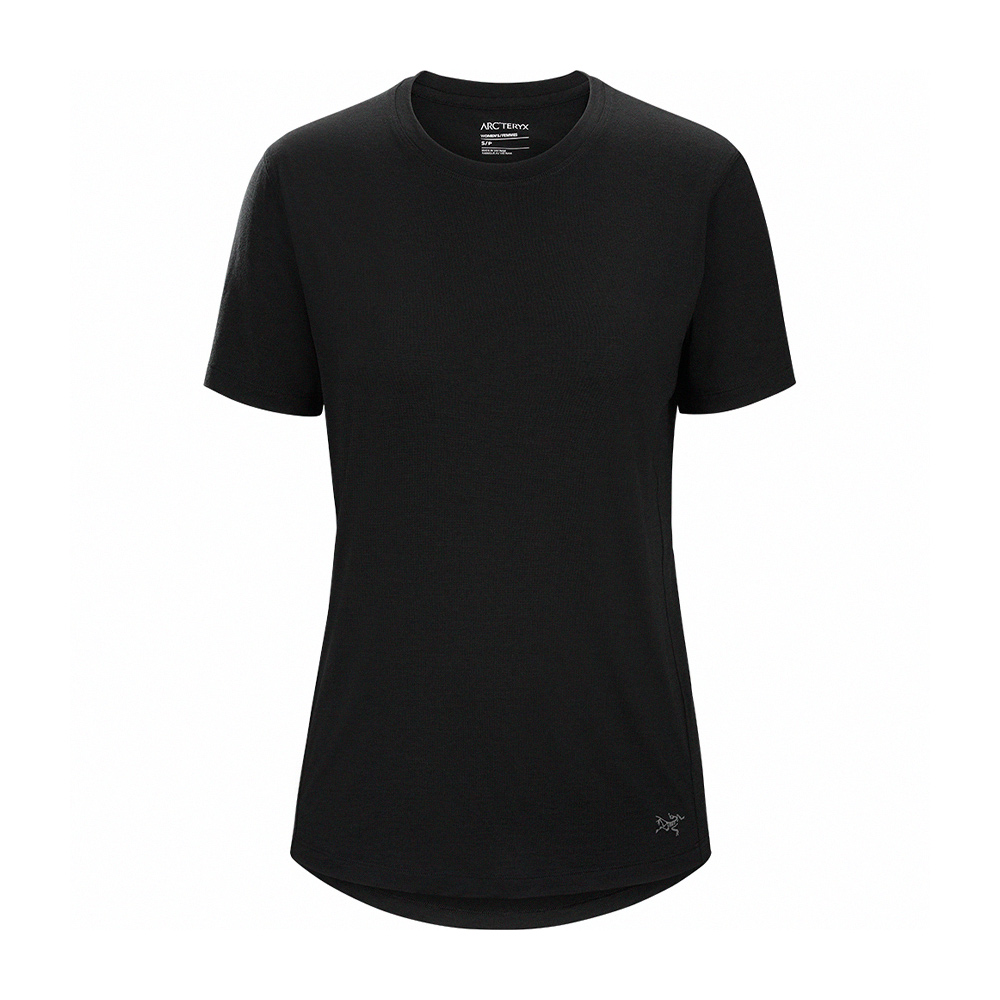 【ARCTERYX 始祖鳥】女 Lana 彈性短袖圓領防曬快乾排汗衣(美利奴混紡) X000007443-30801 黑寶石 歷史價格詳細信息