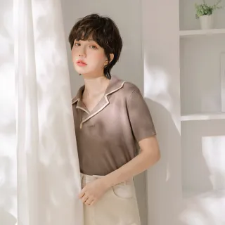 【OB 嚴選】絲光棉撞色泡袖短版開襟毛衣/上衣 《FA2552》 歷史價格詳細信息