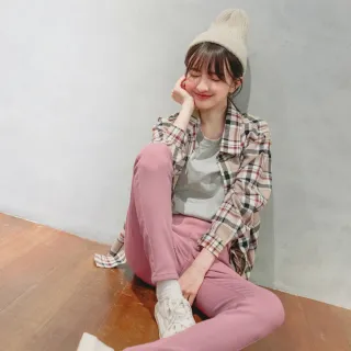【OB 嚴選】磨毛蘇格蘭格紋時髦寬褲 《BA4562》 歷史價格詳細信息