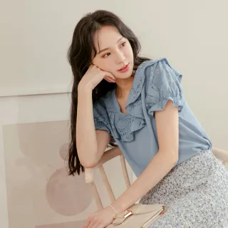 【OB 嚴選】V高顏值方領立體織紋短版綁帶上衣 《AB17417》 歷史價格詳細信息