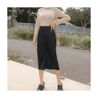 【OB 嚴選】純色腰鬆緊彈力修身小喇叭褲 《BA4682》 歷史價格詳細信息