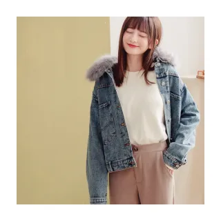 【OB 嚴選】溫暖UP羊羔毛內裡丹寧牛仔外套可拆毛領 《EA3015》 價格比較,價格查詢,歷史價格詳細信息