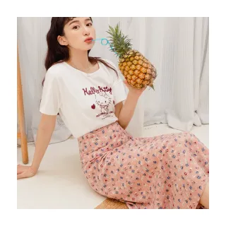 【OB 嚴選】KITTY繽紛盛夏透氣竹節棉後開衩口袋印花洋裝 《KB1380》 歷史價格詳細信息