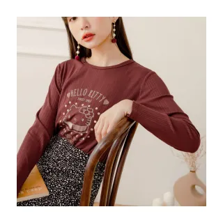 OB嚴選 KITTY妝可愛系列．純棉造型荷葉縮口袖圓領上衣 《KB1390》 歷史價格詳細信息