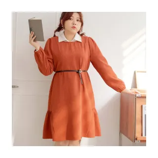 甜美拼接格紋蝴蝶結A字彈性針織假兩件長袖連衣裙(黑M-3L)-A358熊衣褲語 歷史價格詳細信息