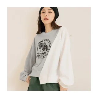 OB嚴選 玩轉百tee．寬鬆長版保暖內刷毛印花大學T 《AB17837》 歷史價格詳細信息