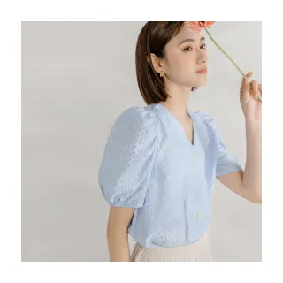 【OB 嚴選】小V臉V領立體紋理拋袖開襟上衣 《AB18255》 歷史價格詳細信息