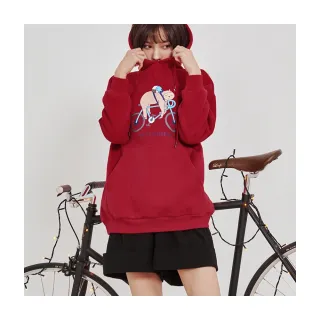 OB嚴選 情侶系列-卡通印花內刷毛帽T(女) 《KL1246》 歷史價格詳細信息