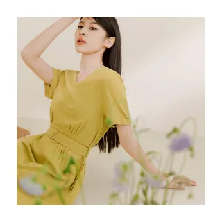 OB嚴選 小V臉．V領收腰荷葉雪紡不易皺印花上衣 《AB15707》 歷史價格詳細信息