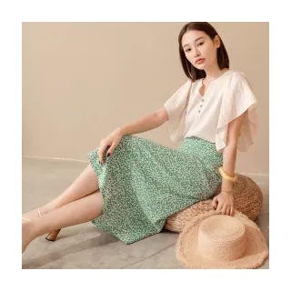 OB嚴選 質感A字傘襬開衩厚雪紡中裙 《CA2186》 歷史價格詳細信息