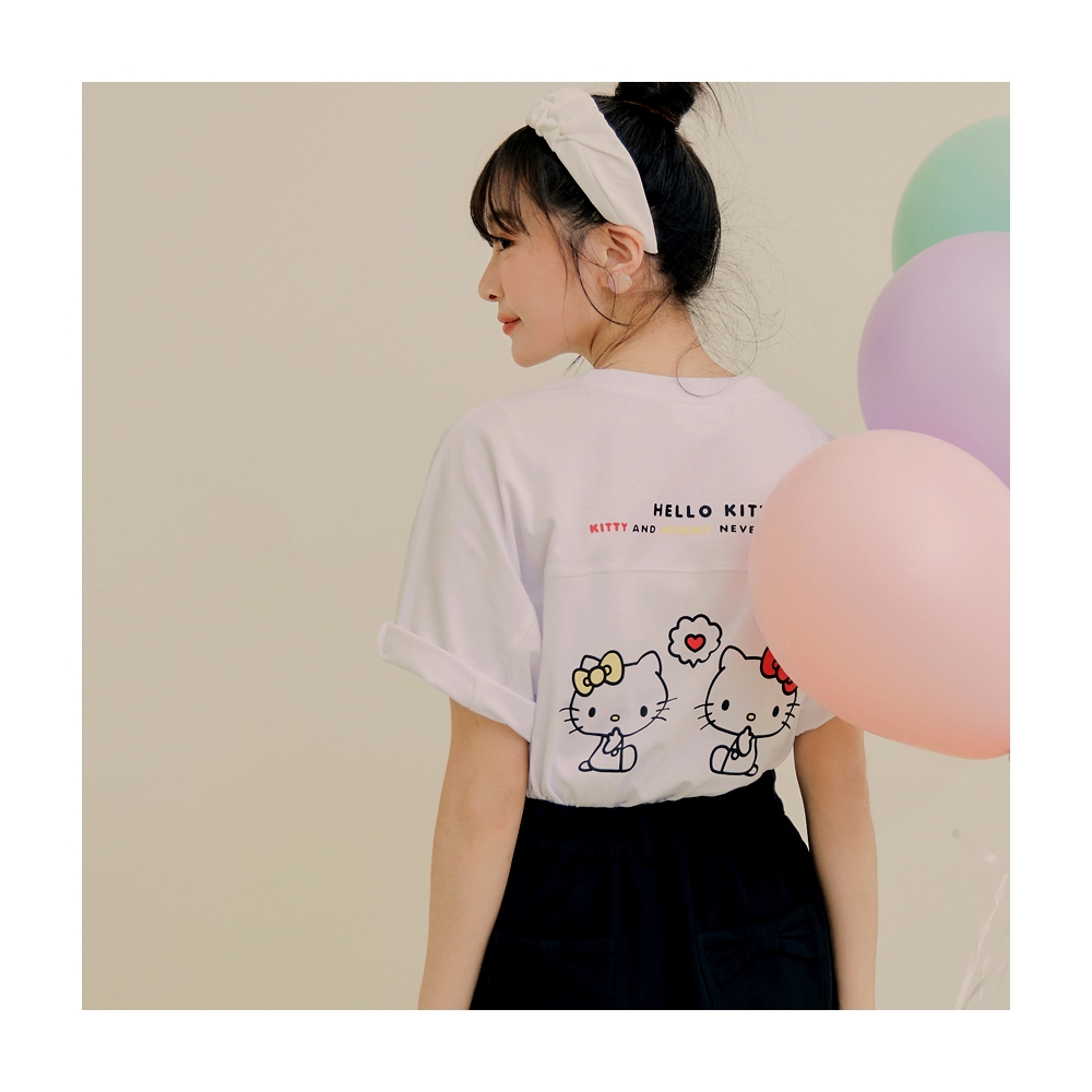 OB嚴選 KITTY CUTIE LAND．後背印花連袖上衣 《KB1490》 歷史價格詳細信息