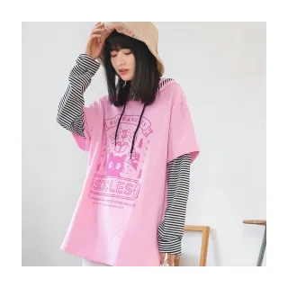 【OB 嚴選】黃阿瑪系列圓領彩色阿瑪印花假兩件長袖上衣 《KG0743》 歷史價格詳細信息