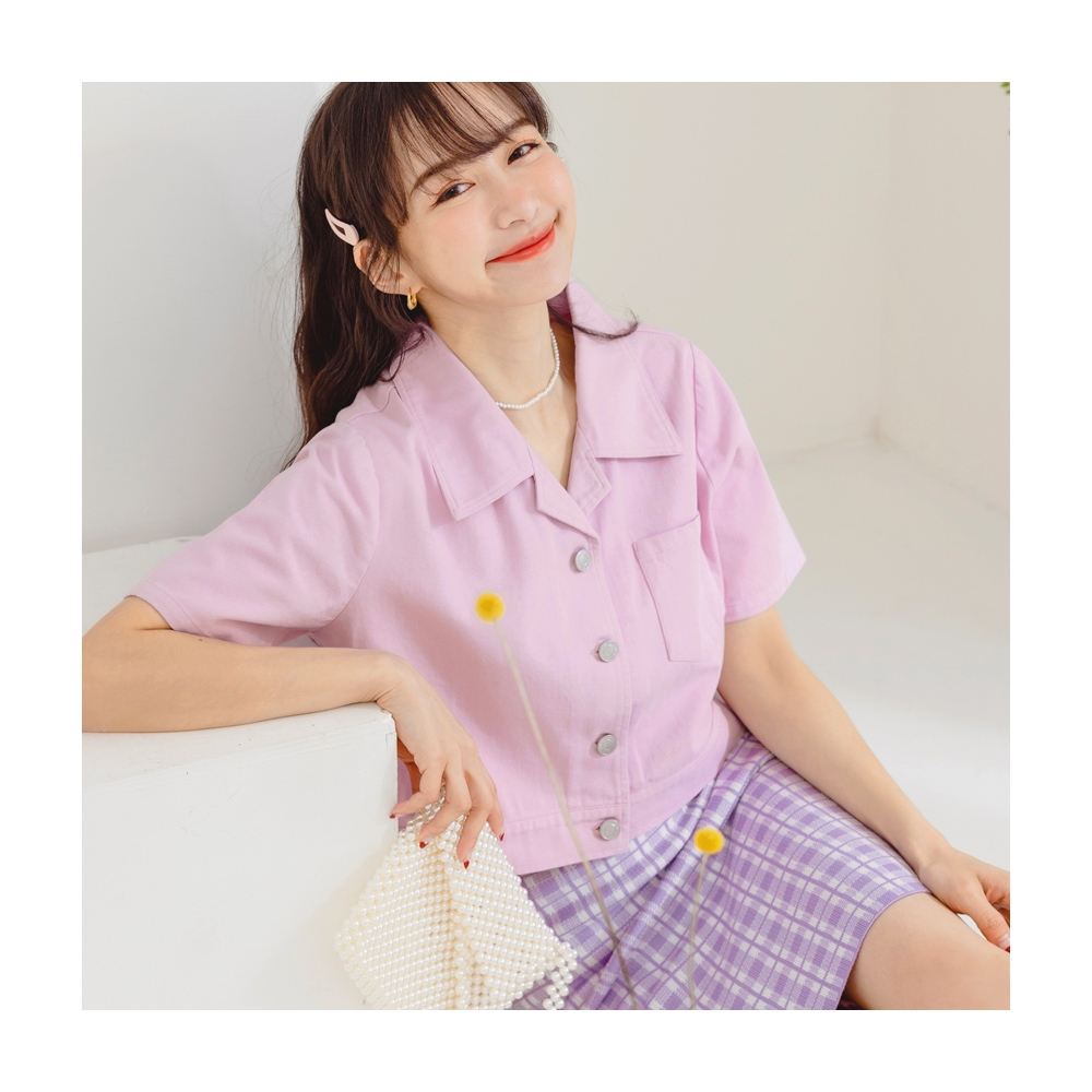 【OB 嚴選】純棉小露肩撞色印圖T恤上衣 《AB18542》 歷史價格詳細信息